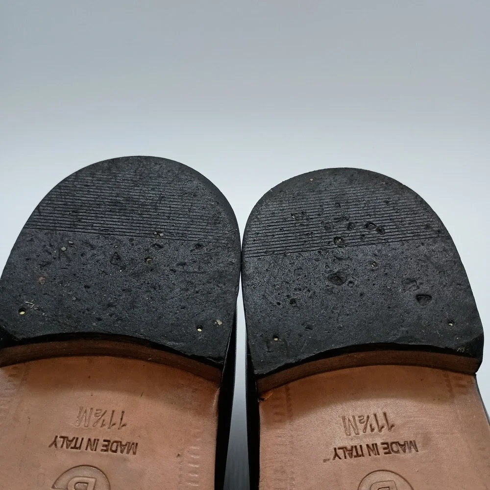 Broletto Mens Brown Leather Single Monk Strap Shoes Made in Italy 11.5 M - Picture 9 of 10